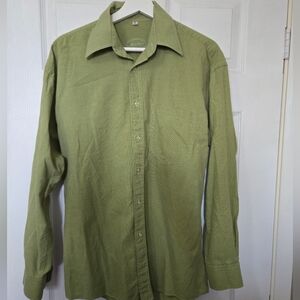 Men's Casual Olive Button Down Shirt